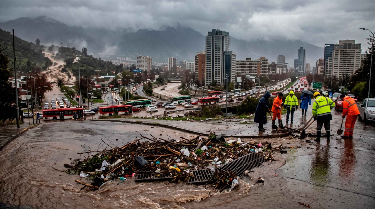 ¿Por qué Santiago colapsó con la lluvia? Cinco factores que dejaron al descubierto las debilidades de la ciudad